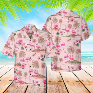 Flamingo Hibiscus Hawaiian Shirt