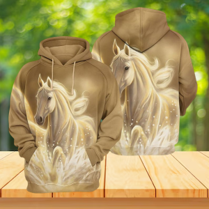 Golden Horse 3D All Over Hoodie