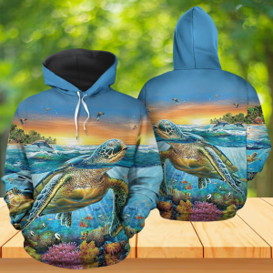 Unisex Sea Turtle Animal All Over Hoodie